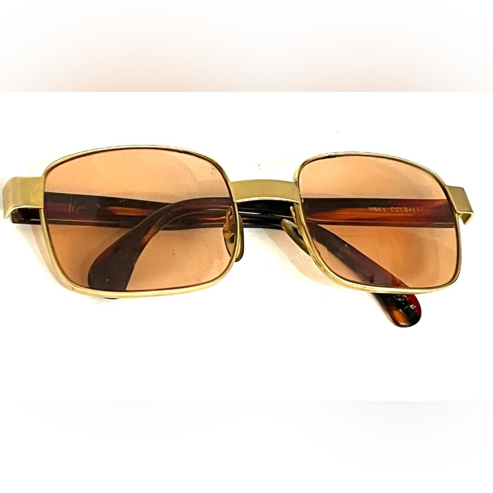 Claude Montana Vintage 80's Matte Gold Tortoise Eyeglass Frames